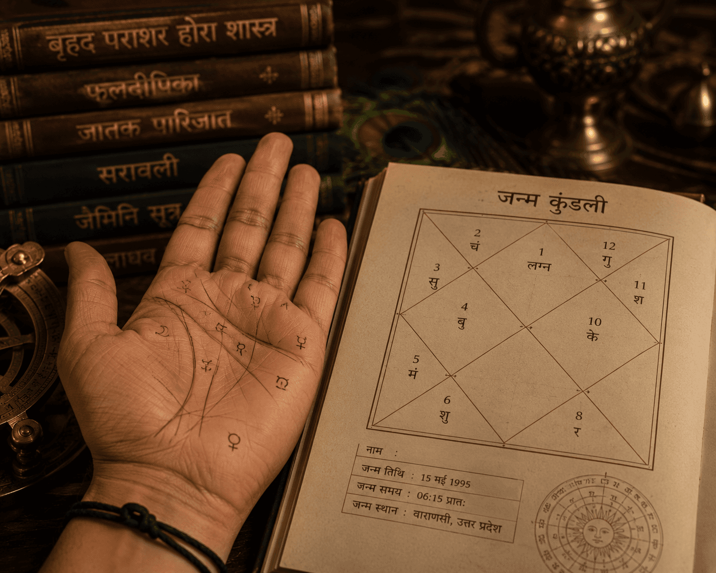Palmistry and Vedic birth chart reading